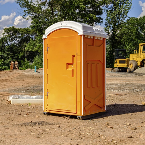 how often are the portable restrooms cleaned and serviced during a rental period in Gilman Wisconsin